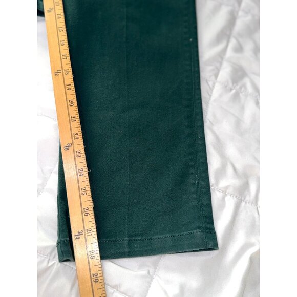 Croft & Barrow Womens Effortless Stretch Pants Size 16 Regular Dark Green Cotton - Picture 7 of 8